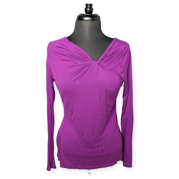 The Limited Vibrant Purple Long Sleeve Pullover Knit Top Size Medium - Picture 1 of 16